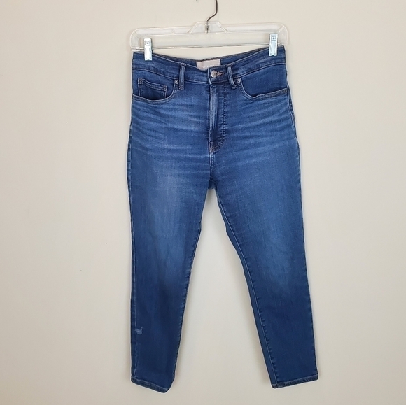 Everlane The High Rise Skinny blue cropped jeans pants SIZE 28 - Picture 4 of 10